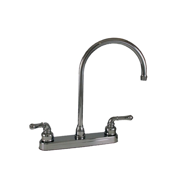 Empire Brass U-YCH800GS RV Kitchen Faucet with Gooseneck Spout and Teapot Handles - 8", Chrome U-YCH800GS - main